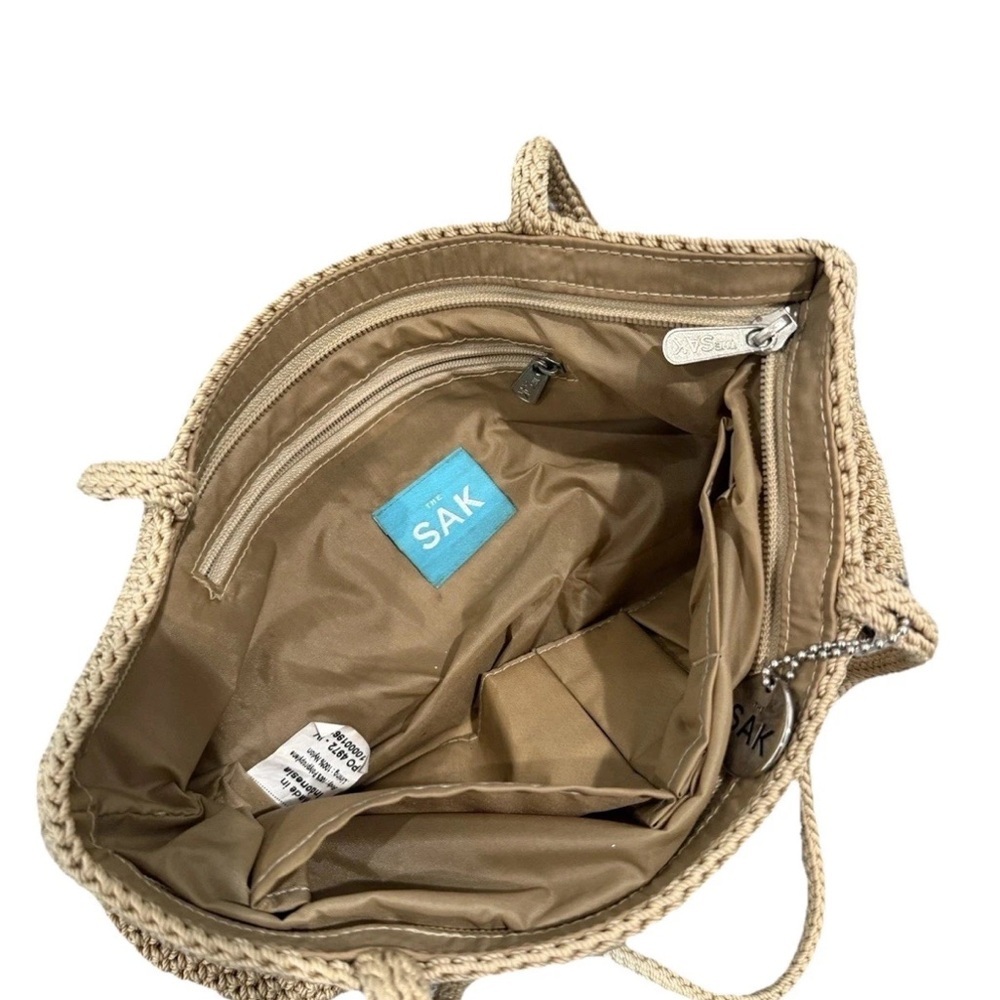 The Sak Small Crochet Beach Shoulder Bag Cottage Core Boho Hippie - Picture 4 of 5